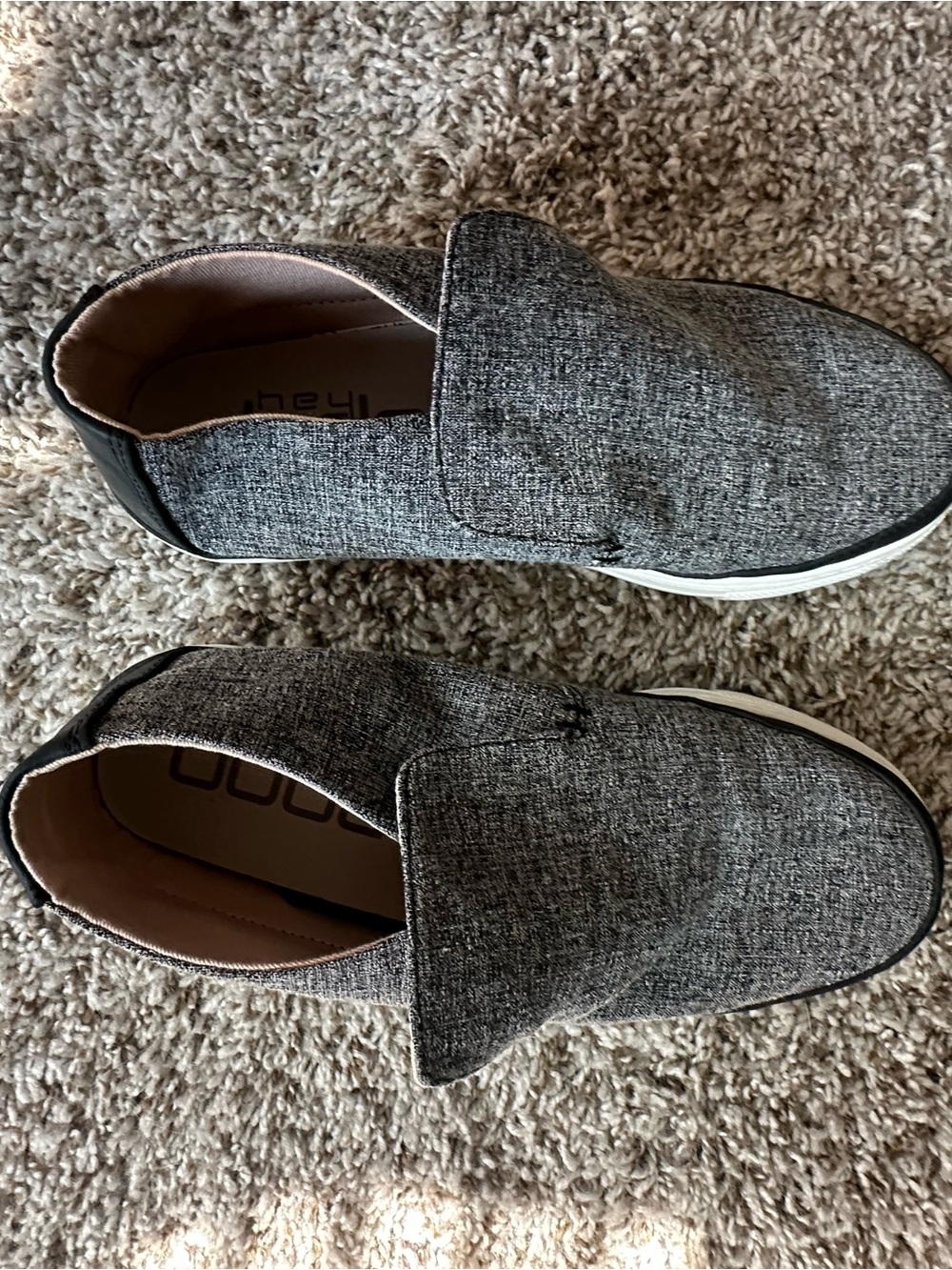 Hey Dude Women's Grey Slip-On Loafers